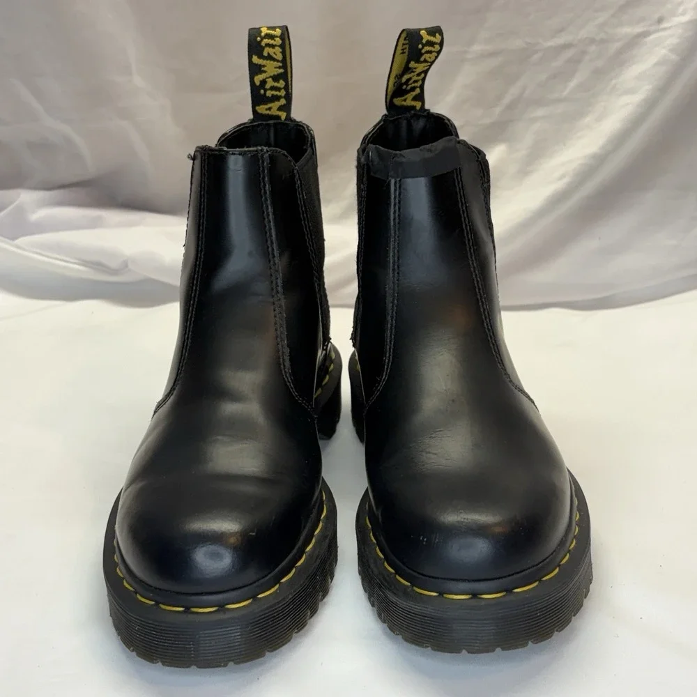 Dr Martens 2976 Bex Chelsea Boot Mens US 7 W 8 Soft Toe Work Black Leather Ankle